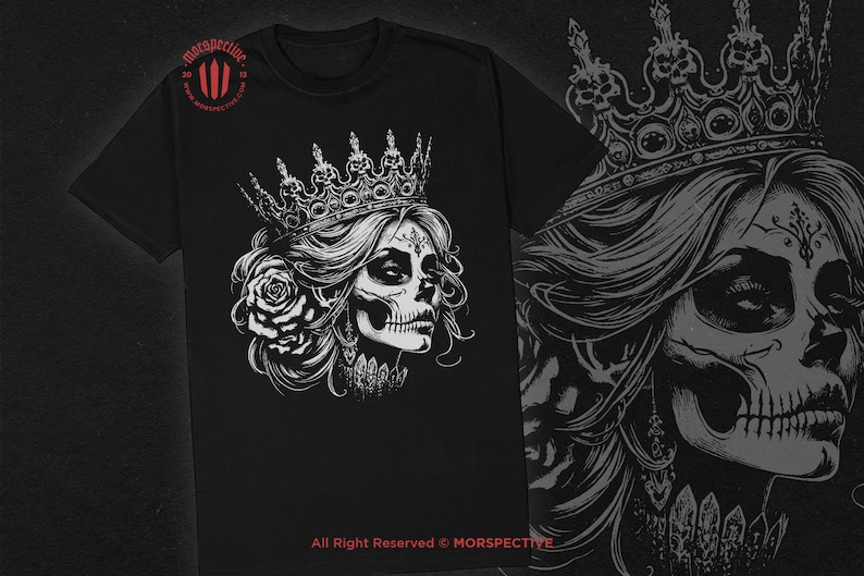 10 Bundle Dark Art Skull Queens Girl Lady Rose and Crown Grunge Vintage ...