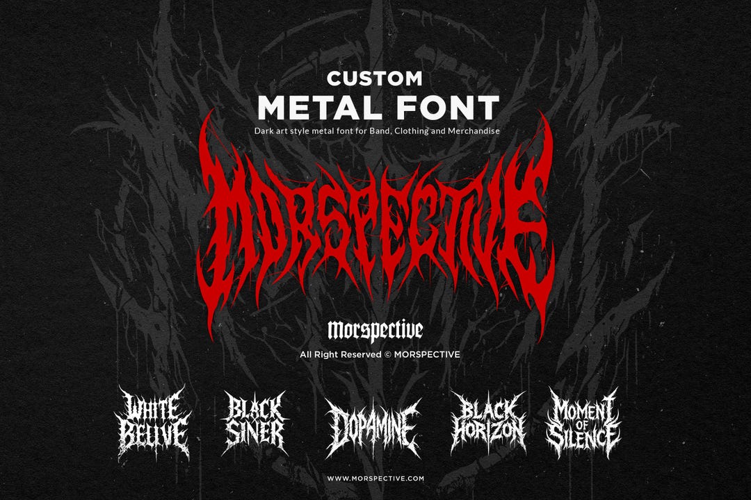 Custom Font Letter Logo for Metal and Underground Black Metal, Heavy ...