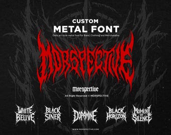 Custom Font letter logo for metal and underground black metal, heavy metal, death metal, hardcore, rock, custom text for merch clothing