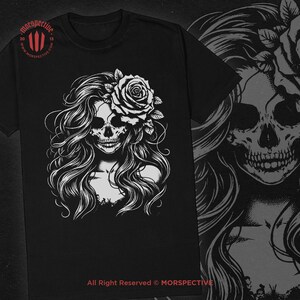 10 Bundle Dark Art Skull Girl With Long Hair Woman Grunge Vintage ...