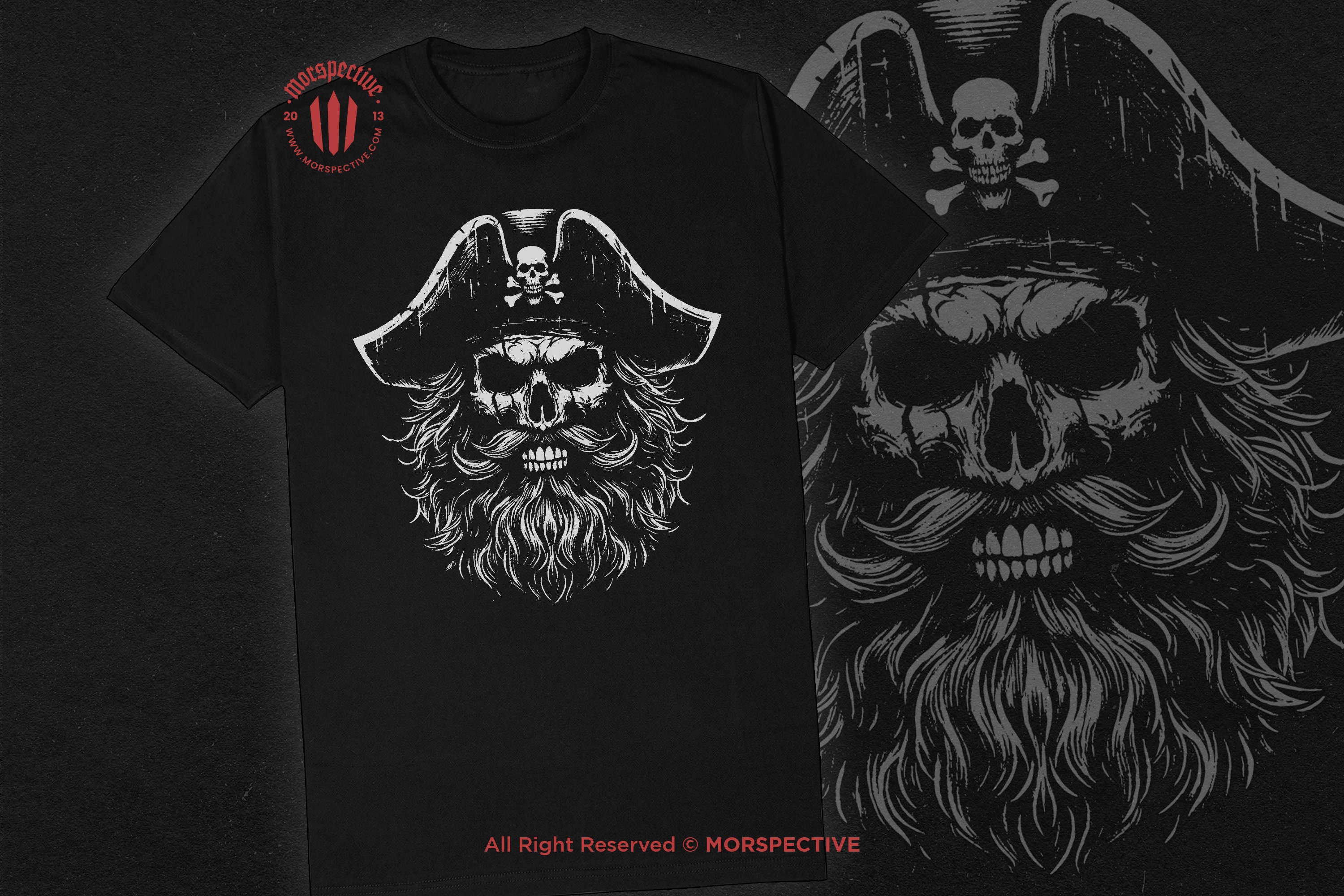 10 Bundle Dark Art Skull Pirates Captain With Hat Marine Grunge Vintage ...