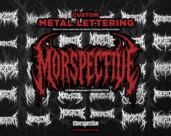 Custom Logo Death Metal Font Style letter for Band, Clothing and Apparel Dark Art , heavy metal, death metal, grind core, custom logo