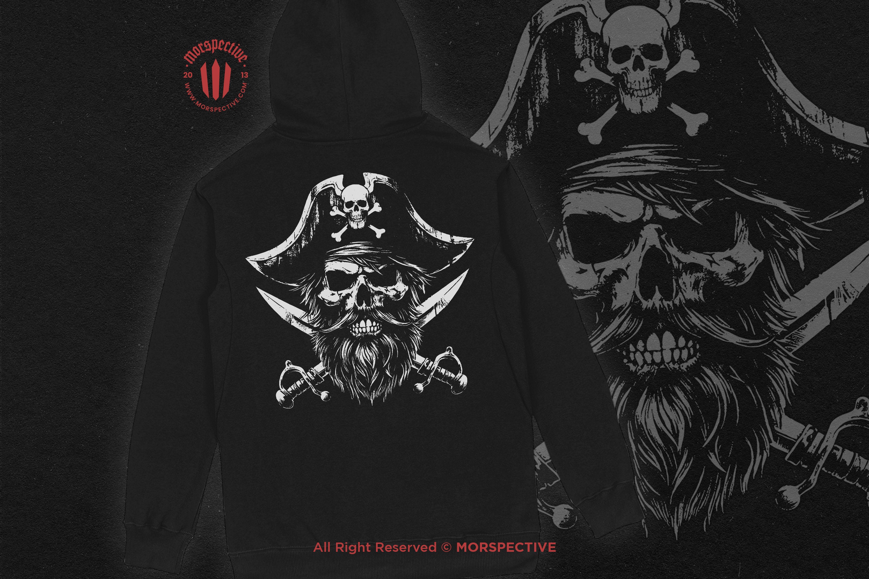 10 Bundle Dark Art Skull Pirates Captain With Hat Marine Grunge Vintage ...