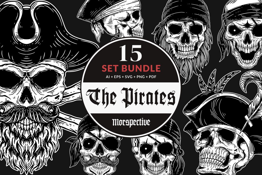 15 Bundle Pirate Svg Pirate Png Pirates Captain Pirate - Etsy