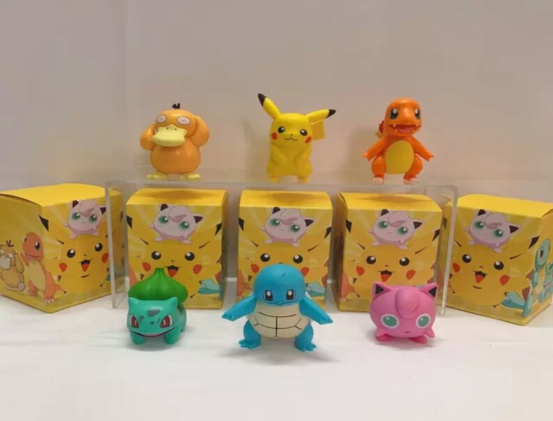 6pcs Anime Action Figure Set Collection Pocket Monster Action Figure