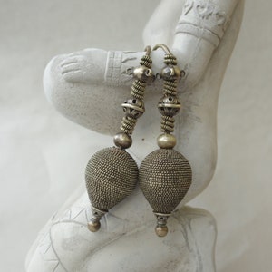 KERAMLI - POMEGRANATE very large ethnic earrings, Nooristan, Nuristan Valley, Afghanistan or Swat Valley, Pakistan, ethnic, collectors, boho