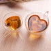 Glass Love Heart Shaped Coffee Tea Mug 