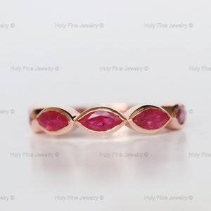 Natural Marquise cut Ruby Ring Ruby Ring July Birthstone Dainty Ring Sterling Silver Ruby Ring Gold Ruby Ring Gift for her Minimalist Ring