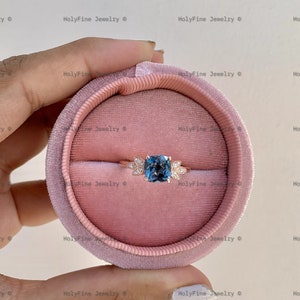 Natural London Blue Topaz Ring, Oval London Blue Topaz Engagement Ring, Bridal Promise Ring, November Birthstone, Anniversary Wedding Gift