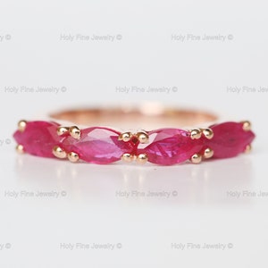 Natural Marquise cut Ruby Ring Ruby Ring July Birthstone Dainty Ring Sterling Silver Ruby Ring Gold Ruby Ring Gift for her Minimalist Ring