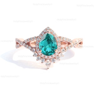 Vintage Paraiba Tourmaline Engagement Ring, Unique Twisted Paraiba Ring, Bridal Promise Ring, October Birthstone, Anniversary Birthday Gifts