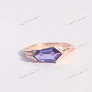 Shield cut Tanzanite unique engagement Ring, Tanzanite Engagement Ring For Women, Promise Ring, December Birthstone Anniversary Gift
