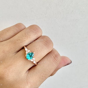 Einzigartige Birne Paraiba Turmalin Verlobungsring, Neon Blau Paraiba Turmalin Ring, Versprechen Ring, Oktober Geburtsstein, Jubiläumsgeschenk