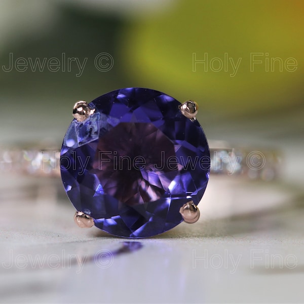 Unique Tanzanite engagement Ring in 14k Wedding Ring,925 Sterling Silver, Gemstone ring, Promise Ring, Delicate Ring December birthstone