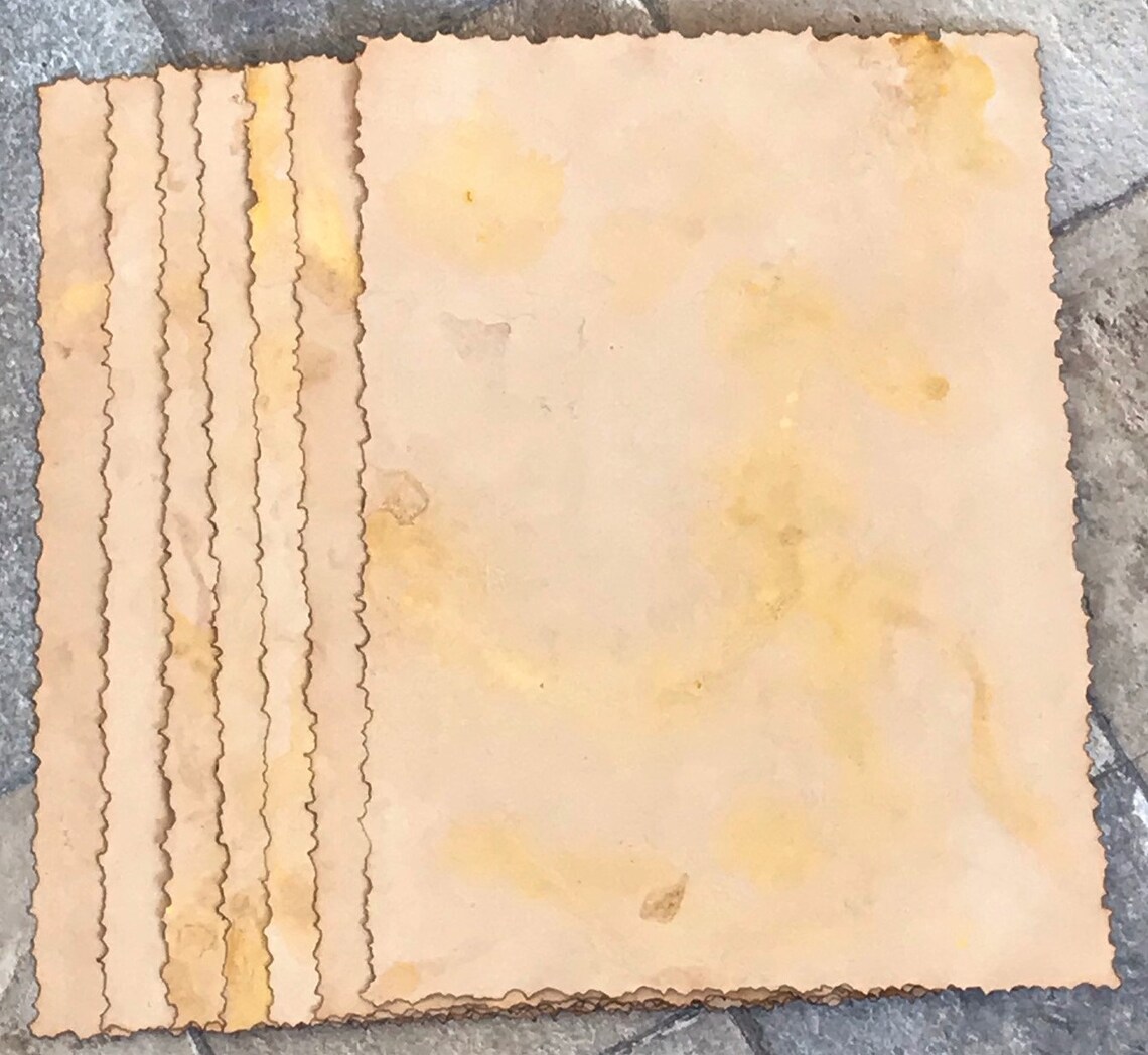 1 X A4 Hand Aged Antique Vintage Parchment Style Paper Etsy UK