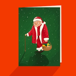 Weihnachten Karte zum Klappen | Weihnachtsfrau - Geschenke für Feministinnen | feministische Adventszeit