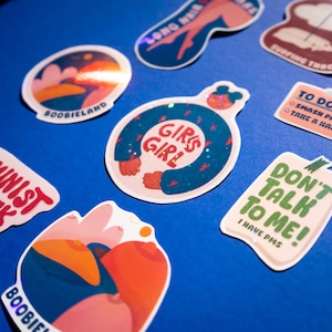Feminist Sticker Set – 9x schöne & Empowernde Sticker für Selbstliebe und Körperakzeptanz