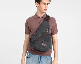 Bagwise® Backpack Slingbag Crossbody Bag -canvas 10L