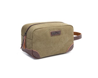 Bagwise® - Toilettas - Reistas - Heren - Dames - Vintage Canvas - 1316 Groen