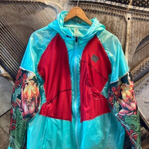 Windbreaker, Streetwear, Handmade, Patchwork, Upcycled, Sustainable, Boho, Artistic, Unique, Fashion, Unisex, Clothing