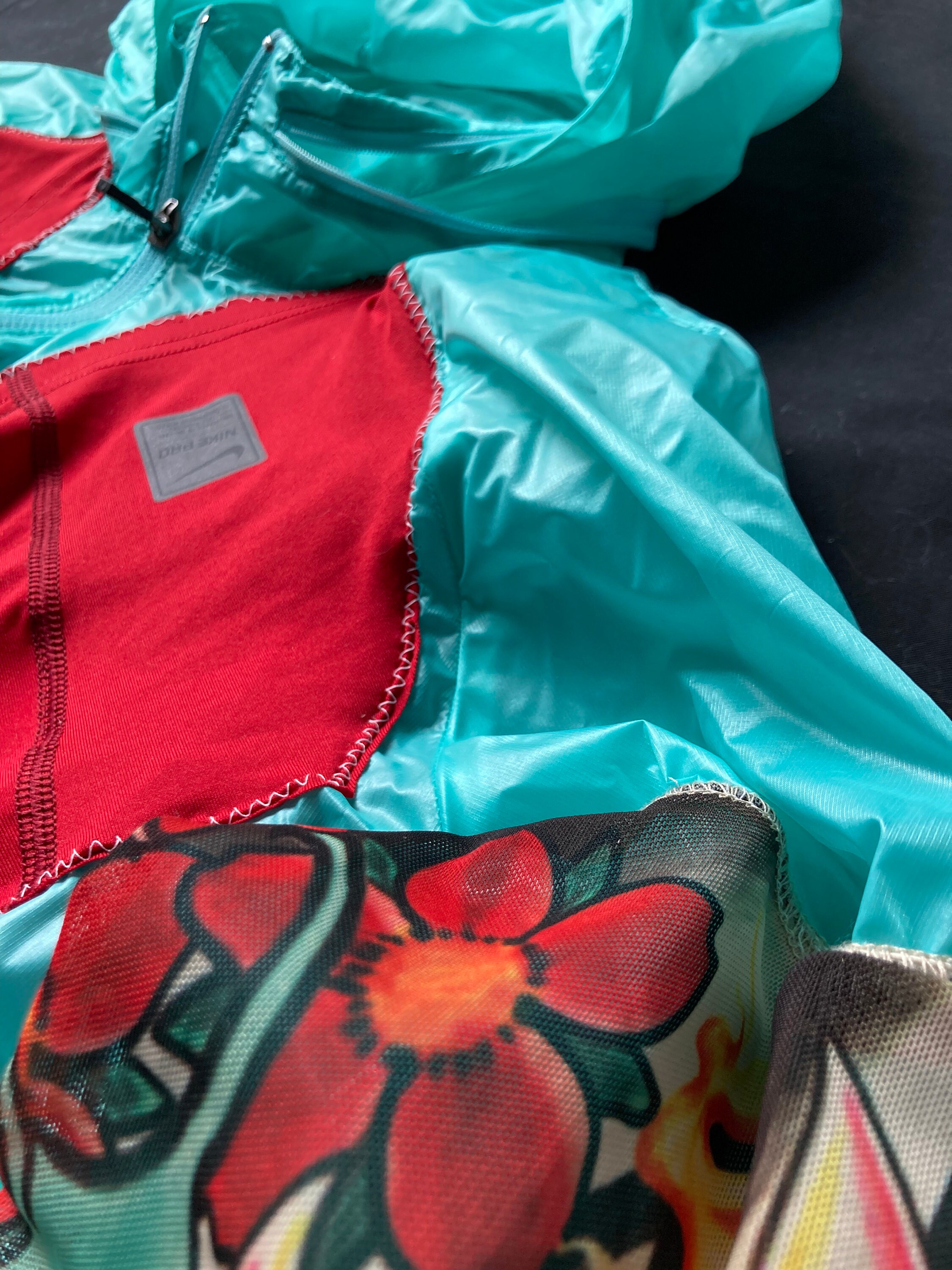 Windbreaker, Streetwear, Handmade, Patchwork, Upcycled