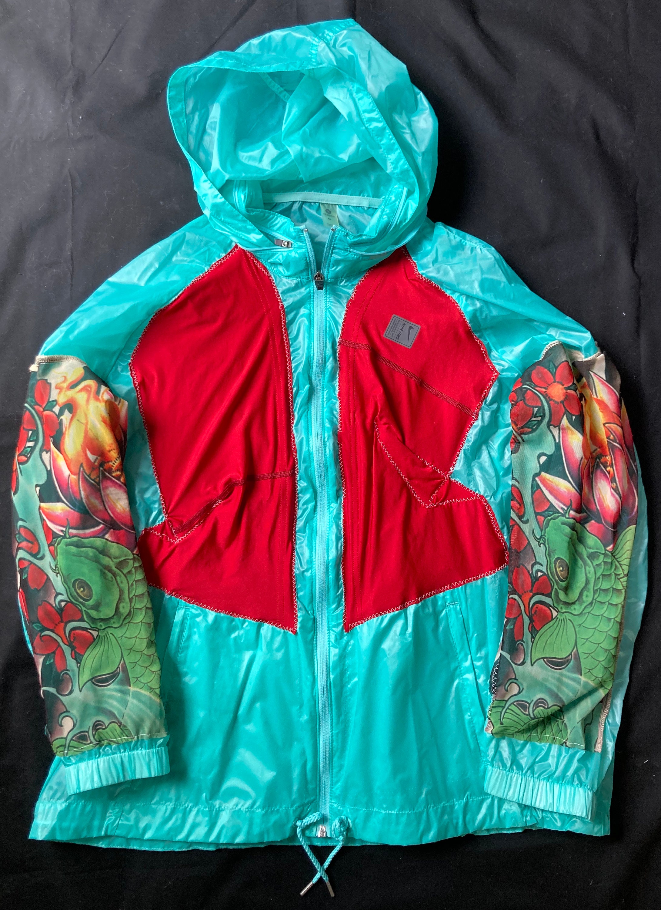 Windbreaker, Streetwear, Handmade, Patchwork, Upcycled