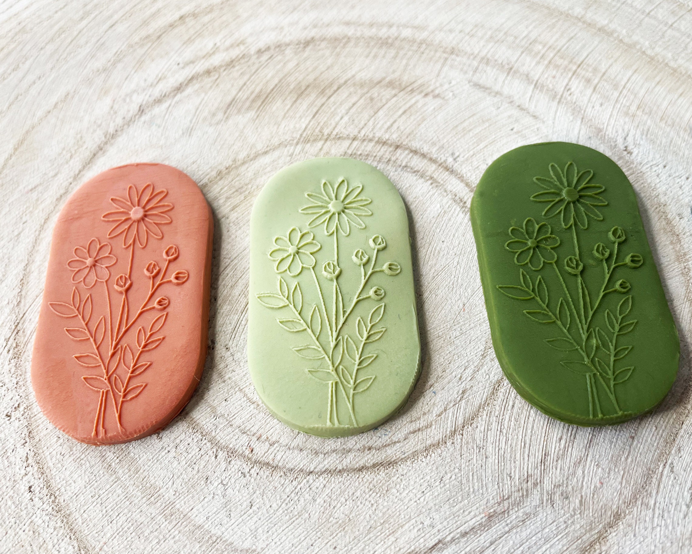 Flowers bouquet polymer clay texture plate Polymer clay Etsy