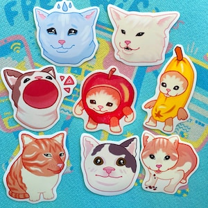 Meme Katze Vinyl Aufkleber
