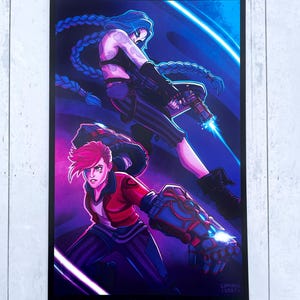 Arcane Jinx and Vi Art Print