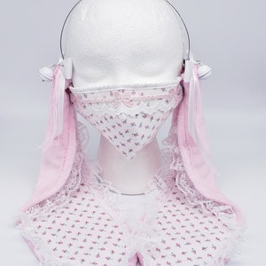 Baby pink rose bunny ears