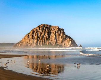 Morro Rock Coastal Canvas Print: California Beach Wall Art