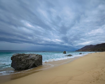 Big Sur Stormy Afternoon Canvas Print | California Coastal Wall Art, Dramatic Beach Seascape, Moody Pacific Ocean Photography