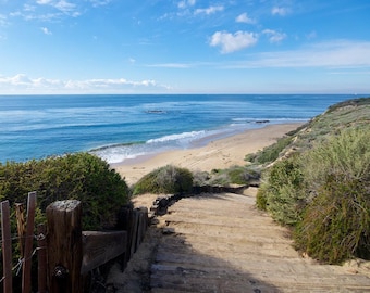 Crystal Cove Coastal Path Canvas Print - Coastal California Wall Art