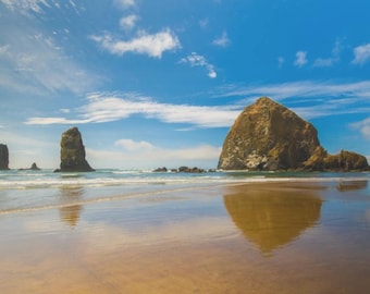 Cannon Beach Oregon Canvas Print: Haystack Rock Art, Oregon Coast Photo