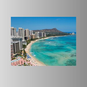 Digital Print Download | Waikiki Beach Photo | Home Decor | Wall Art | Hawaii Photo | Beach Photo