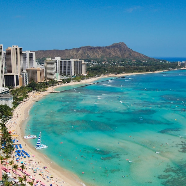 Digital Print Download | Waikiki Beach Photo | Home Decor | Wall Art | Hawaii Photo | Beach Photo