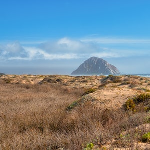 Digital Print Download | Morro Rock looking over Sand Dunes | Home Decor | Wall Art | Morro Rock Photo | Morro Bay Photo