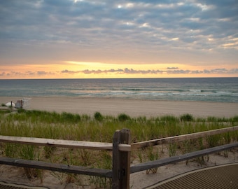 Jersey Shore Dunes Sunrise Canvas Print - New Jersey Beach Photography