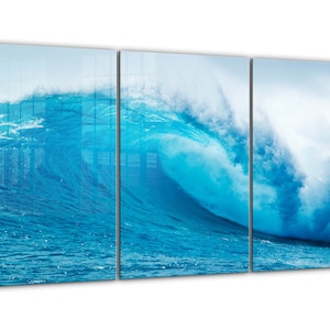 Wave Extra Large Tempered Glass or Printing Wall Art , Natural And Vivid Wall Decor , Modern Wall Art, Extra Large Wall Art