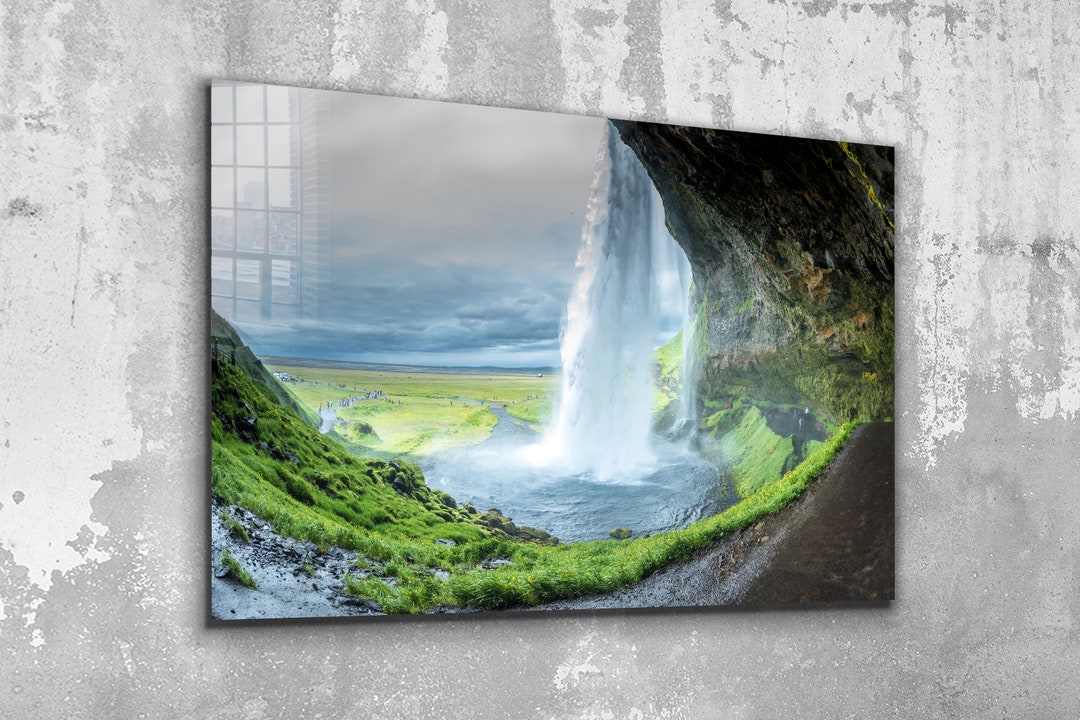 Seljalandsfoss Iceland Tempered Glass or Canvas Printing Wall Art ...