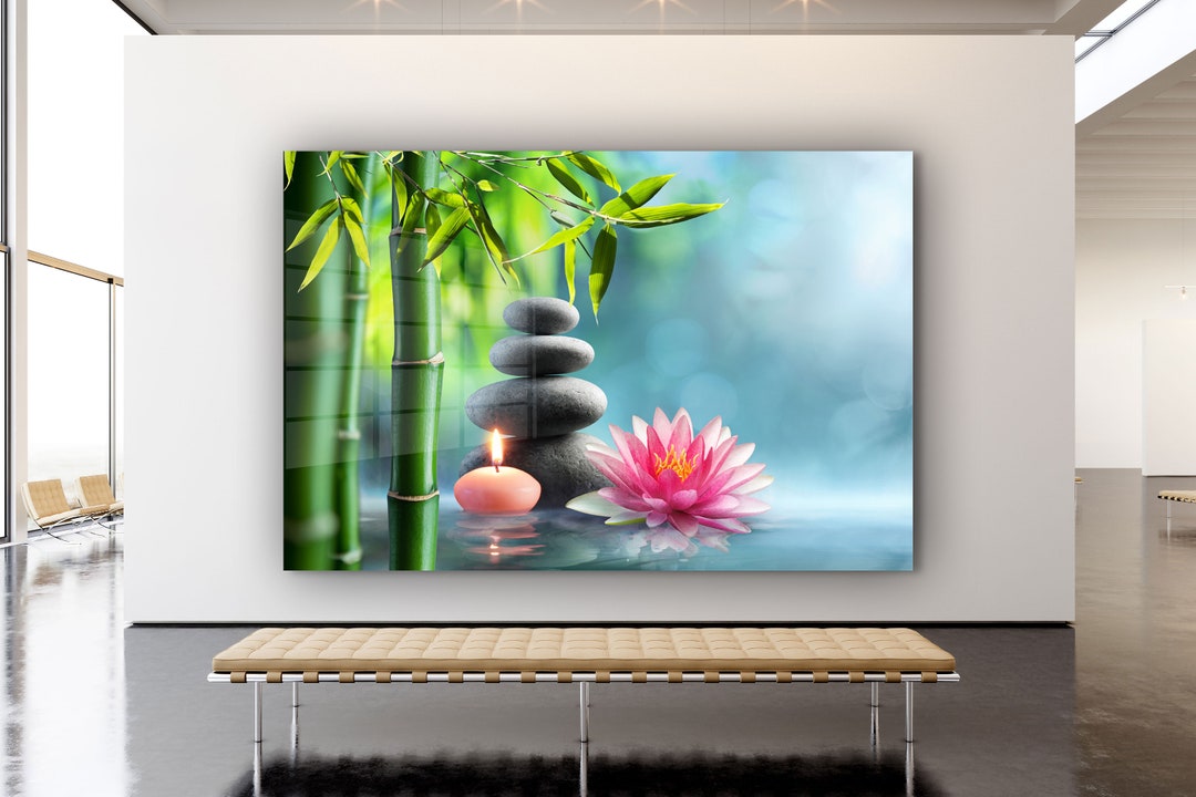 Zen Tempered Glass or Canvas Printing Wall Art , Natural and Vivid Wall ...