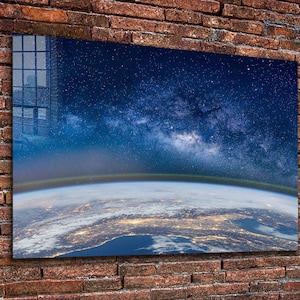 Space Tempered Glass or Canvas Printing Wall Art , Natural And Vivid Wall Decor , Modern Wall Art, Extra Large Wall Art