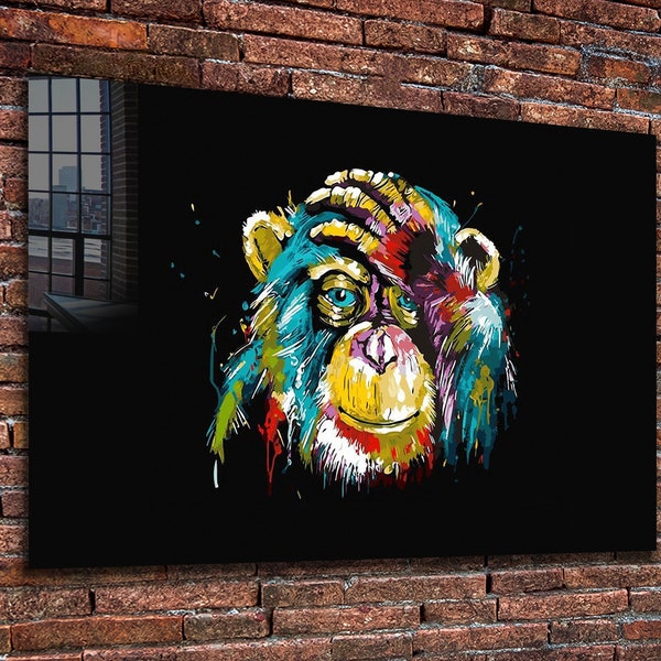 Monkey Wall Art Etsy