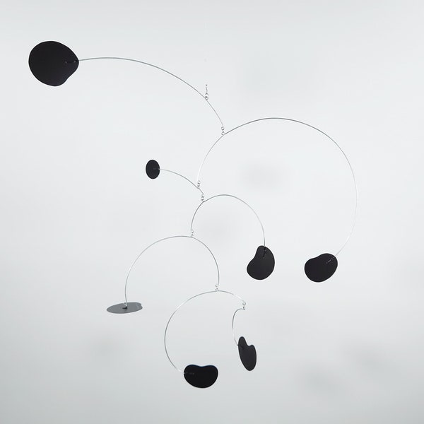 Black Abstract Shapes Hanging Mobile