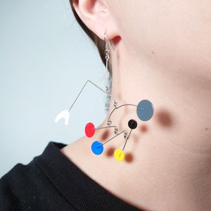 Mid Century Modern Kinetic Mobile Earrings