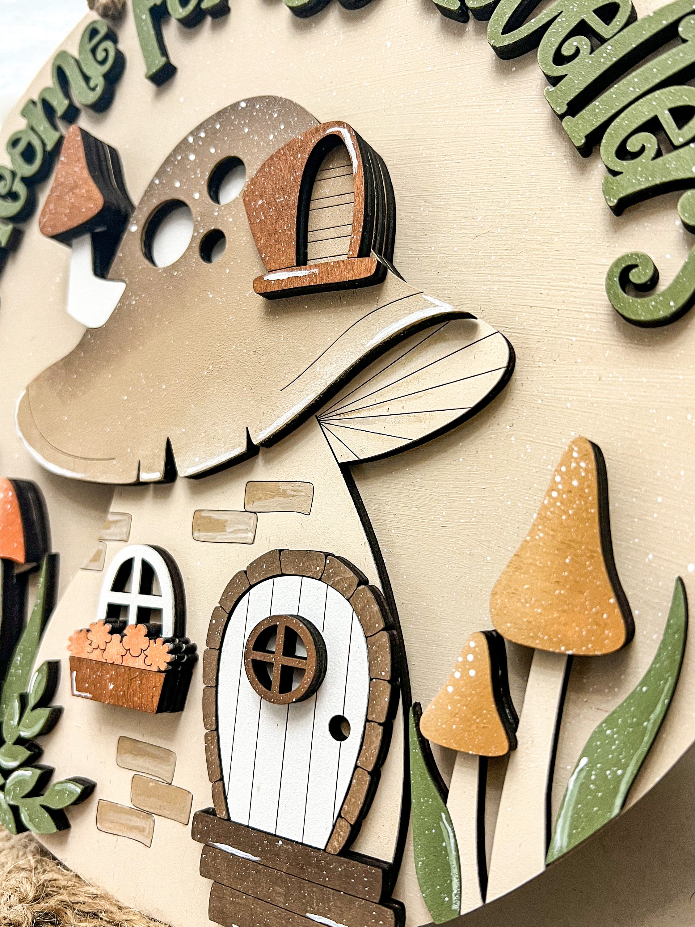 Forest Dwellers Mushroom Door Sign - Etsy