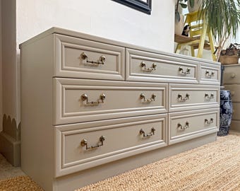 Newly refurbished large G-Plan chest of drawers mcm mid century bank of drawers painted