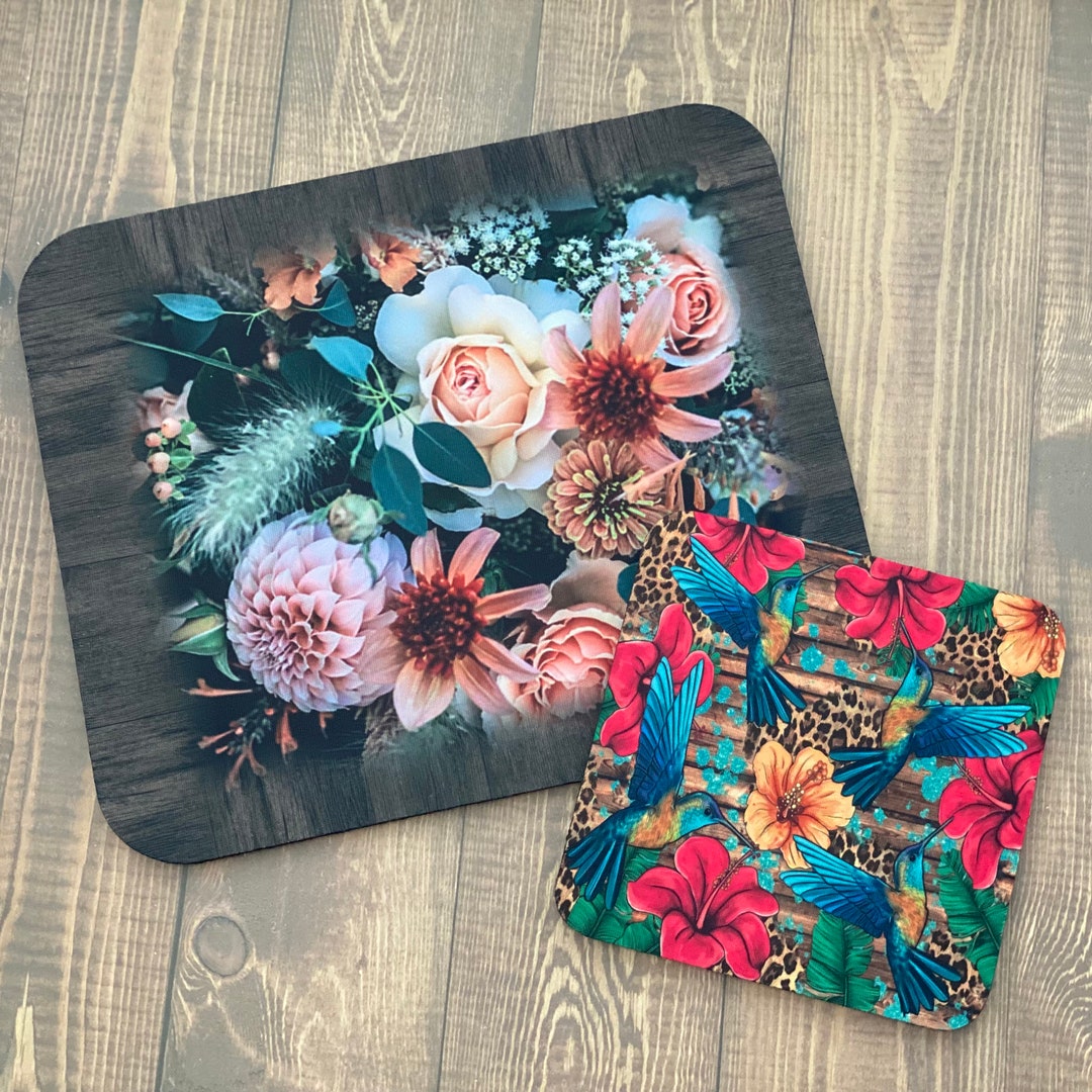 Mouse Pad Mini Mousepad Floral Office Decor Boho Decor Etsy