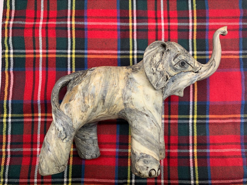 oyster shell elephant figurine