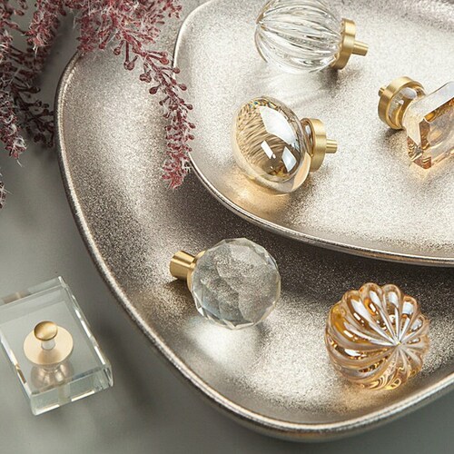 Glass Drawer Pull Knobs Drawer Pulls Lucite Drawer Etsy